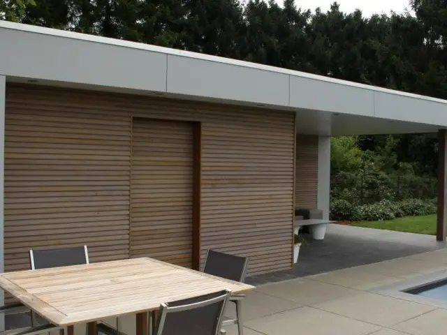 Modern poolhouse